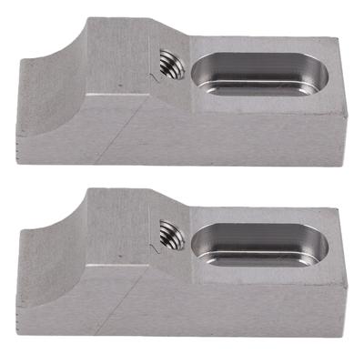 2PCS Side Clamp Vise S136H Mold Steel Hardened M8 Arc Jaw Low Profile Toe Clamps for Milling CNC Machine Workholding