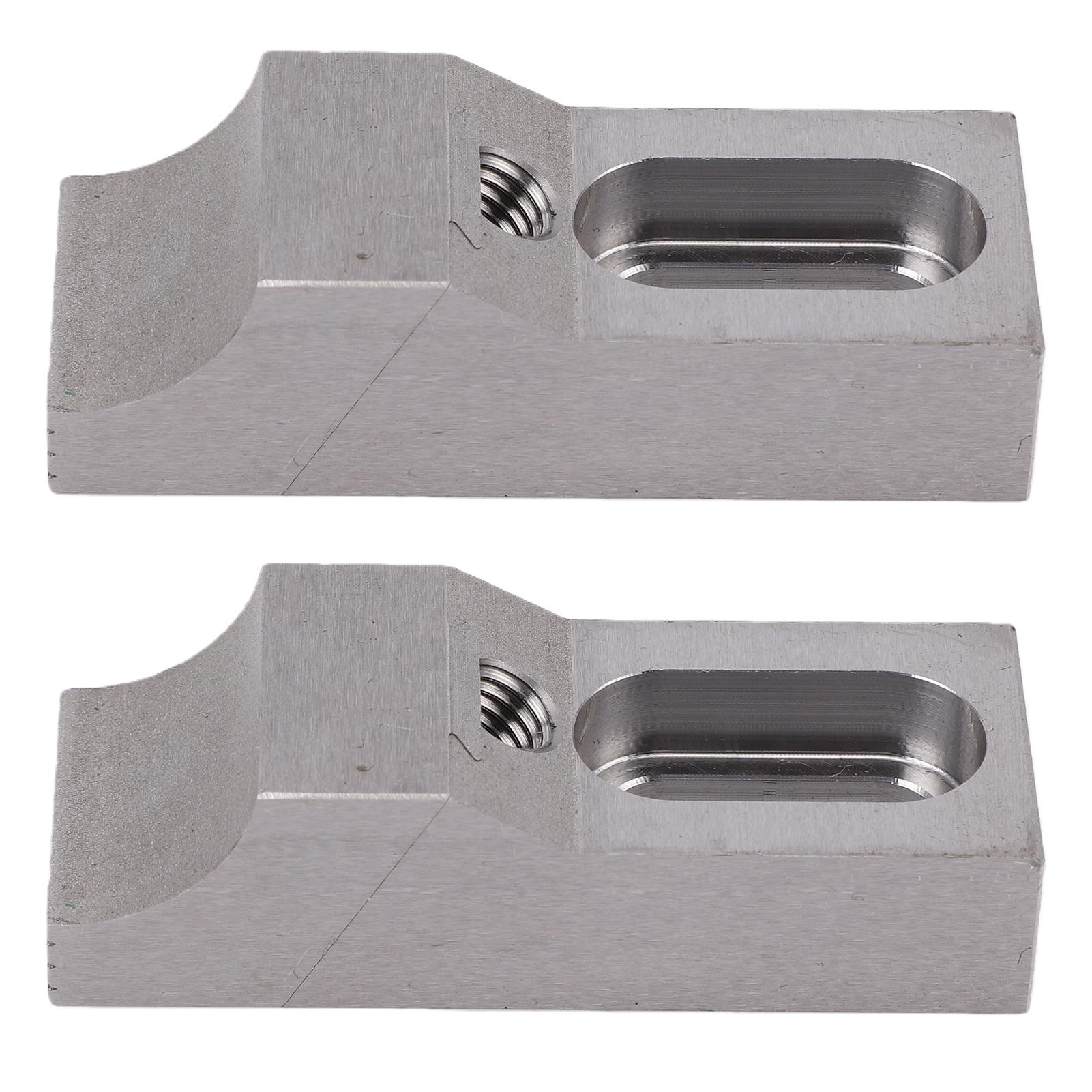 Sportssss 2Pcs Side Clamp Vise S136h Mold Steel Hardened M8 Arc Jaw Low Profile Toe Clamps For Milling Cnc Machine Workholding