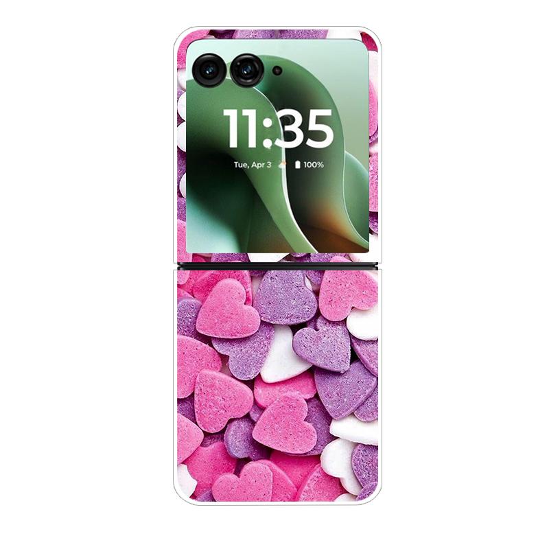 Modne Przezroczyste Etui Na Telefon Dla Motorola Razr 40 50Ultra Razr 60 Ultra Ochronne Etui Dla Razr40 Razr50 Przezroczysta Twarda Powłoka PC