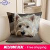 1Pc Adorable Pet-Themed 2D Flat Printing Pillowcases Sofa Cushion Cover Home Bedroom Room Decoration
