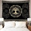Viking Yggdrasil Tree of Life Celtic Rune Scandinavian Aesthetic Mythology Tapestry Wall Hanging for Bedroom Living Room Decor