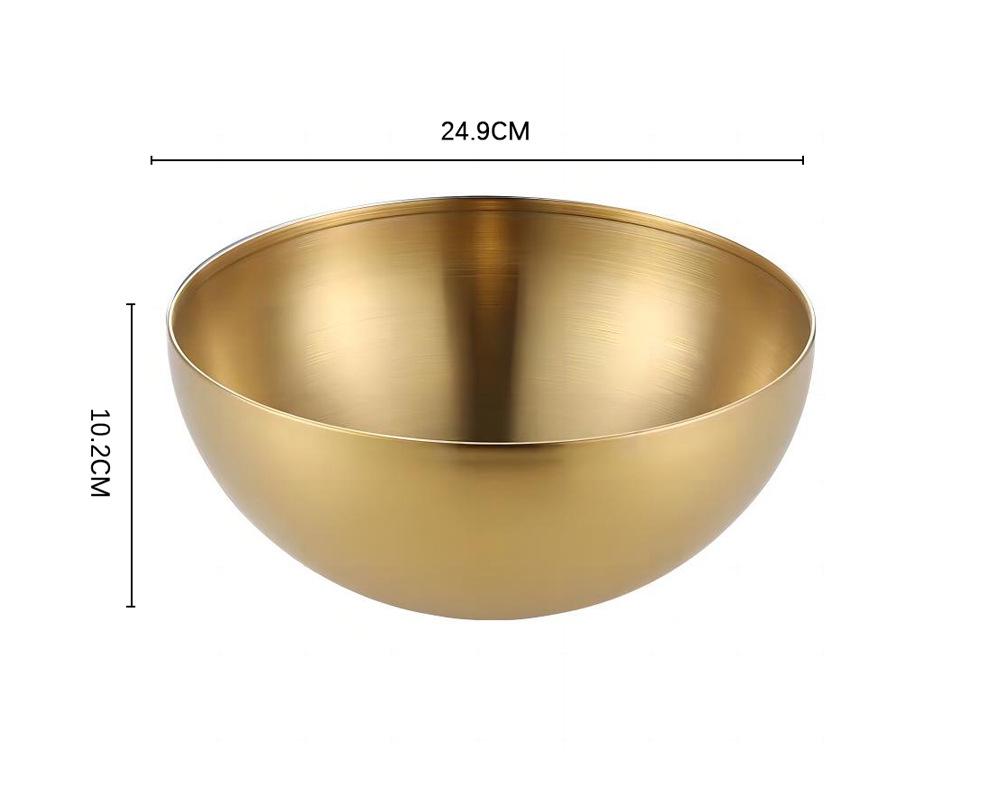 304 Stainless Steel Brushed Salad Bowl - Versatile for Cooking, Mixing, and Serving