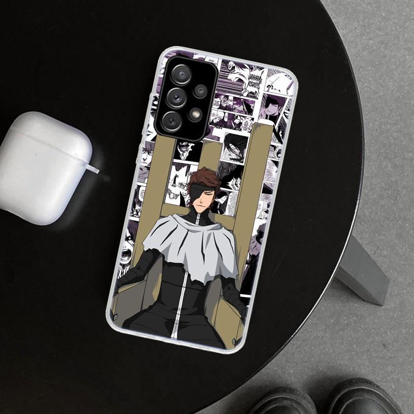Aizen Sousuke Bleach Phone Case Cover for Samsung Galaxy A12 A22 A32 A52 A72 A02S A51 A50S A31 A20S A10S Note 20 Ultra 10 Plus G