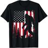 100% Cotton Bigfoot 4th of July American USA Flag Patriotic Kids T-Shirt
