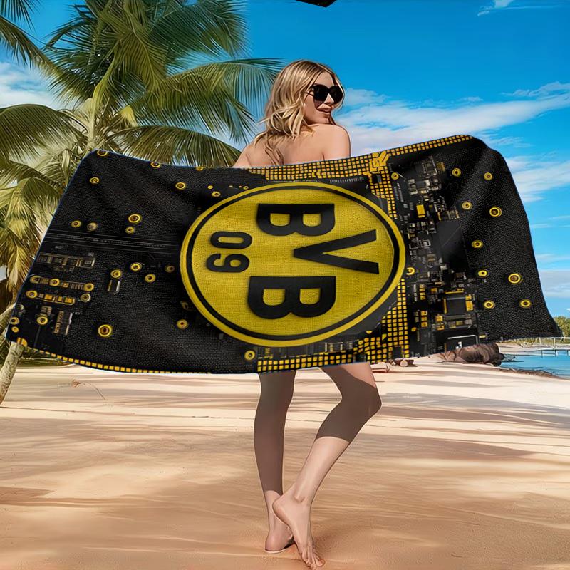 Borussia Fcfc Beach Towel, Quick-drying, Easy To Care For, Suitable for Both Fitness and Beach Vacations,Sports Essential