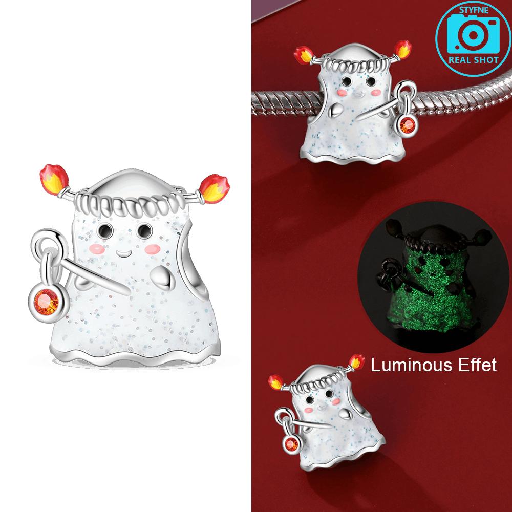 Charms New Copper Moon Bear Astronaut Colorful Luminous Series Beads Fit Pan Original Bracelets Diy Fine Jewelry