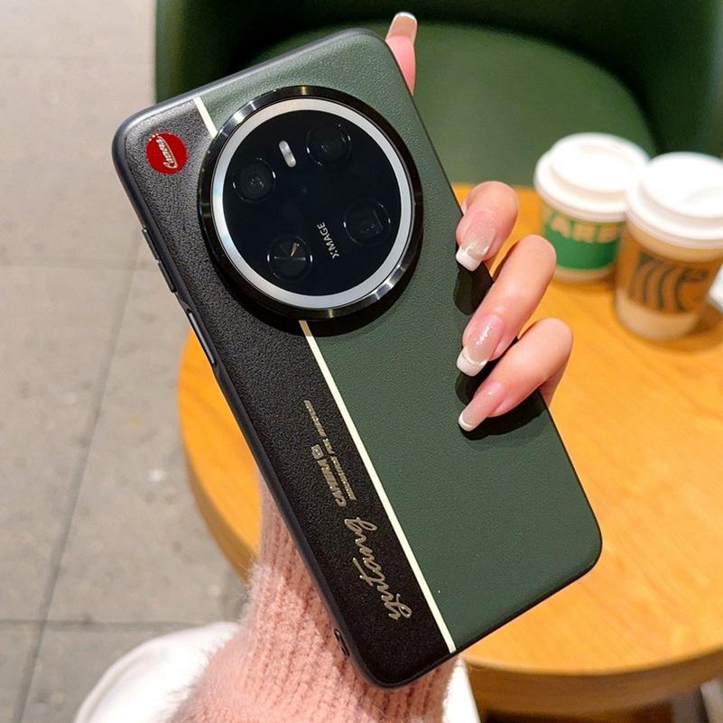 Night Lightning Fluorescent Line Two-pigment Leather Case For Huawei Mate 70 Pro + Mate70 Pro Mate 60 Pro Lens Protect Cover