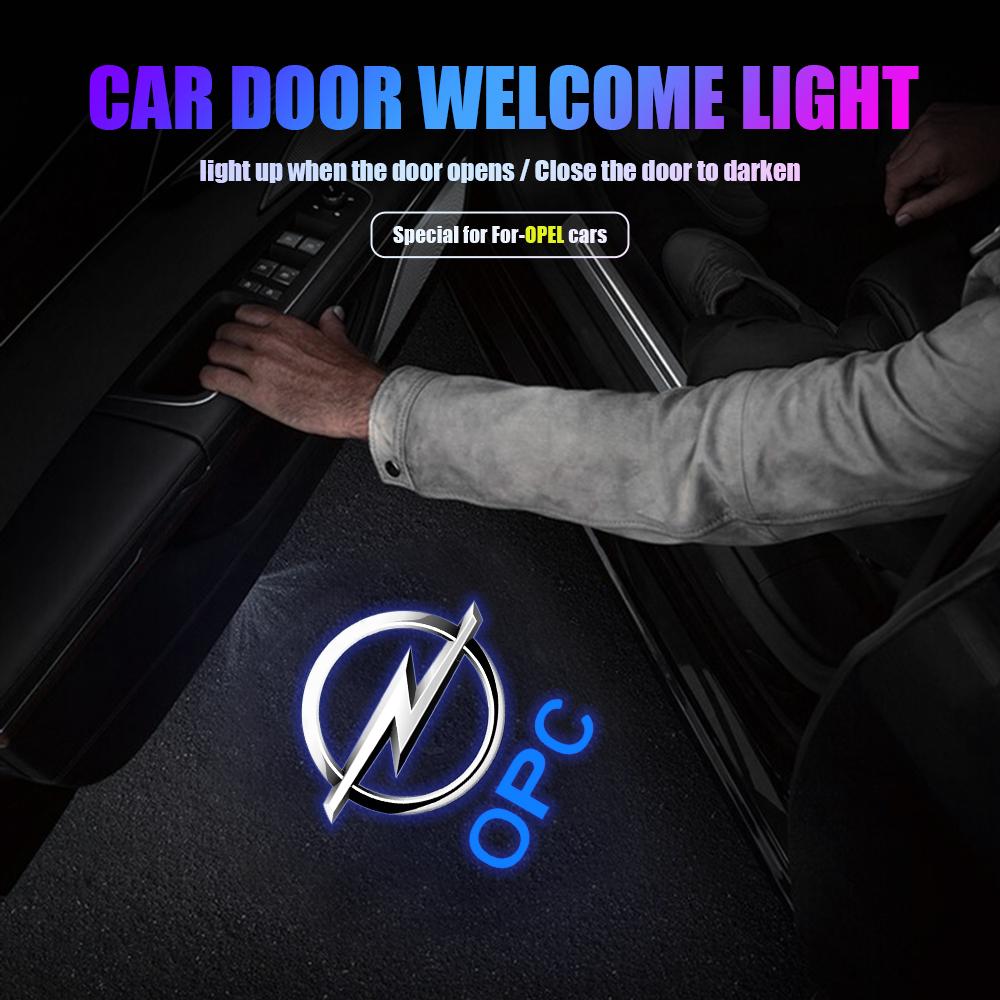 2/4Pcs LED Car Door Welcome Lights Ghost Projector Lamps Decoration Auto Exterior Accessories Only Suit For Opel Insignia 2009