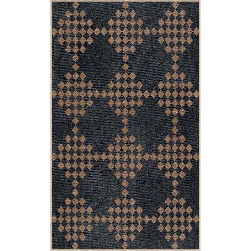 Living Room Carpet Non-slip Dirt-resistant Wear-resistant Floor Mat Black White Checkered Rug Home Decoration Large Size Mats