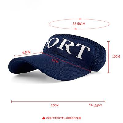 Sommer SPORT Sonnenschutz Open Top Hut Großhandel UV Sonnenschutz Hut Outdoor Sport Atmungsaktive Baseball Sonnenhut
