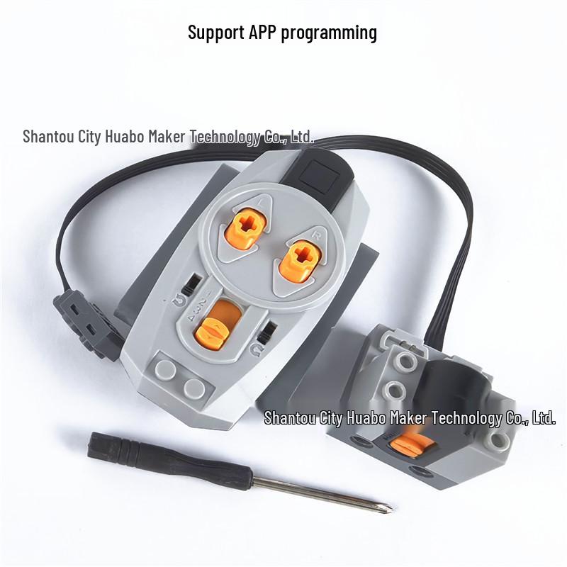 Lego-Compatible Power Technic Set: Motor, MOC Parts, PF Components, Programmed Lithium Battery.