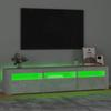 Vidaxl Szafka Pod Tv Z Oświetleniem Led, Szarość Betonu, 180X35X40 Cm