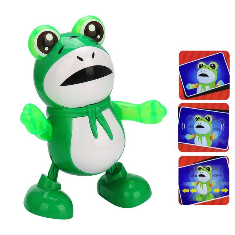 Popular Electric Dancing Frog Toy With Light And Sound Effects Wholesale For Street Vendors