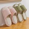 Unisex Cotton-Linen Indoor Slippers: Soft, Silent, Non-Slip