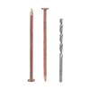 15Pcs Copper Nails Tree Stump Killers Stump Removal Spikes with 1 Drill Bit Nails for Slating Roofing Easy to Use