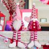Valentines Day Long Legs Gnomes Decorations Handmade Scandinavian Tomtes Stuffed Plush Dolls Tabletop Shelf Elf Ornament