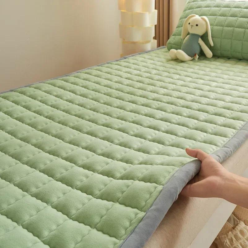 1PC Multi Size Soft Thin Mattress Printed Class A Milk Flour Mattress Solid Color Mattress Tatami Student Dormitory Rental House