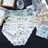 Ladies Spring and Summer Lovely Cotton Ice Screen Lace Panties