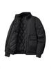 Men's Autumn/Winter Cotton-Padded Windproof Bomber Jacket with Stand Collar