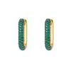 CRMYA Copper Gold Plated Earring Set For Women Color CZ Zircon Piercing Clip Hoop Dangle Earrings For Women Jewelry Wholesale