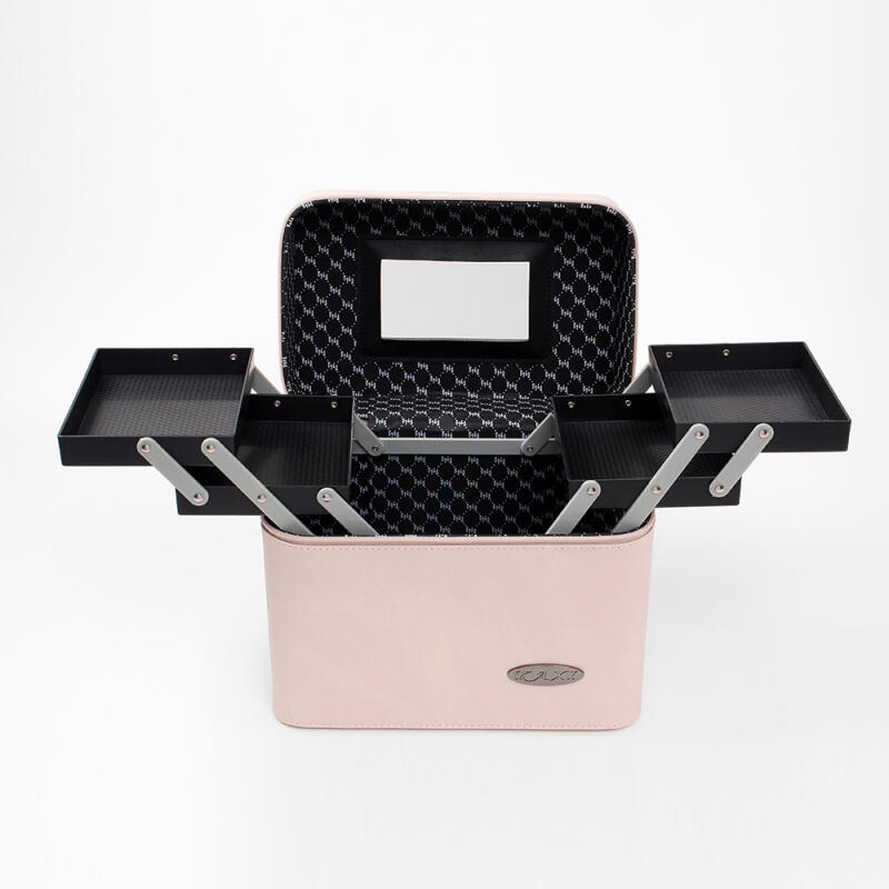 Трехъярусная косметичка Beauty Up (розовый)
