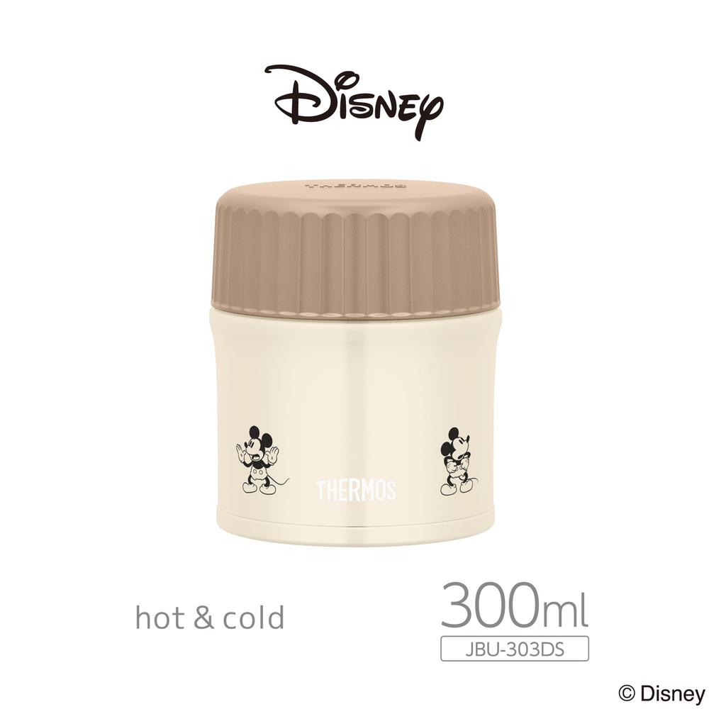 Thermos Vacuum Insulated Soup Mickey Mouse Light Keeps Hot or LBE Jar, 300ml, Design, Beige, Cold, JBU-303DS