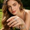 Metal Finger Ring 2Pcs/Set Women Set Zinc Alloy Rings