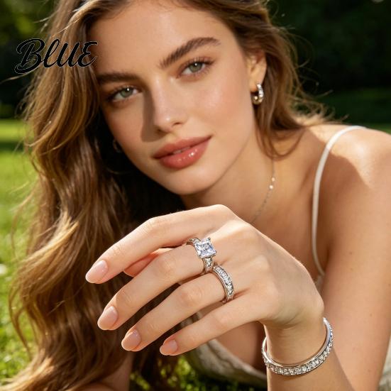 Metal Finger Ring 2Pcs/Set Women Set Zinc Alloy Rings