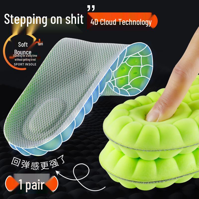 Stepping-on-Shit Insoles: Ultra-Soft, Anti-Pain, Breathable, Anti-Odor, Shock-Absorbing for Women's Long-Lasting Comfort & Men's Sports