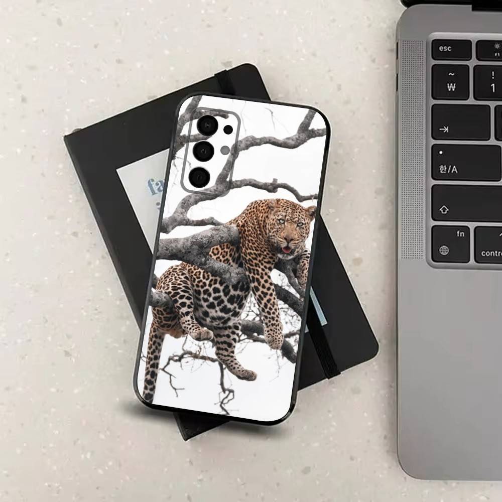Cool Leopard  For Samsung Galaxy A73,31,8,9,52,J7,22,Note,72,41,71,53,32,Soft Black Silicone Cover Case