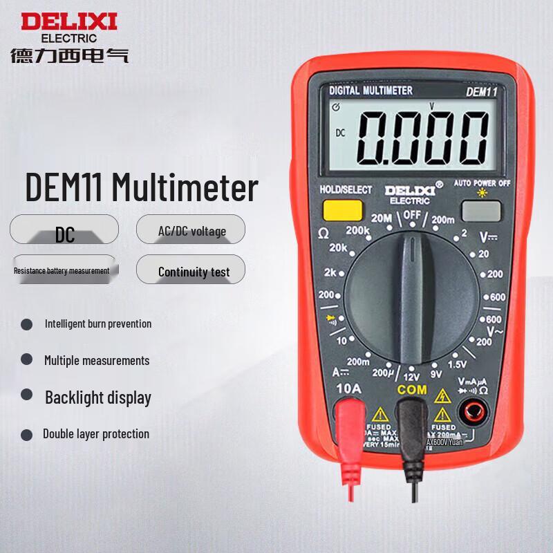 Delixi Electric DEM11+ Compact Digital Multimeter