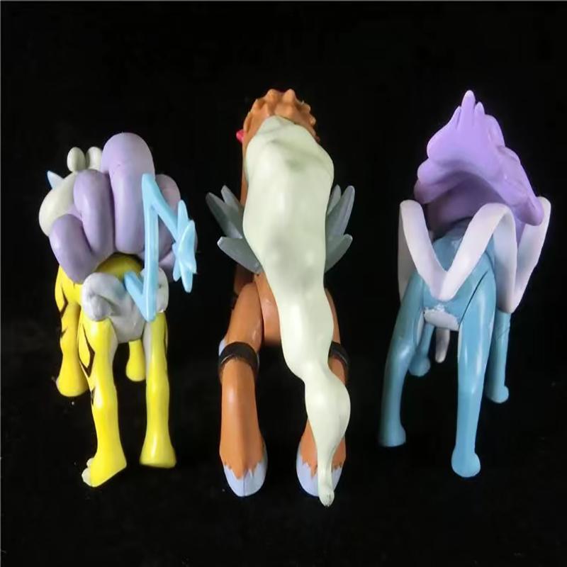 3 Style Pokemon Figures Three Sacred Suicune Entei Raikou Action Pvc Limit Collection Model Toy Anime Figure Toys For Kids