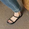 Fashion New 2025 Summer Sandals Shoes for Women Round Toe Low Heel Sandals Roman Shoes Open Toe Women Sandals Zapatos Mujer Flat Shoes