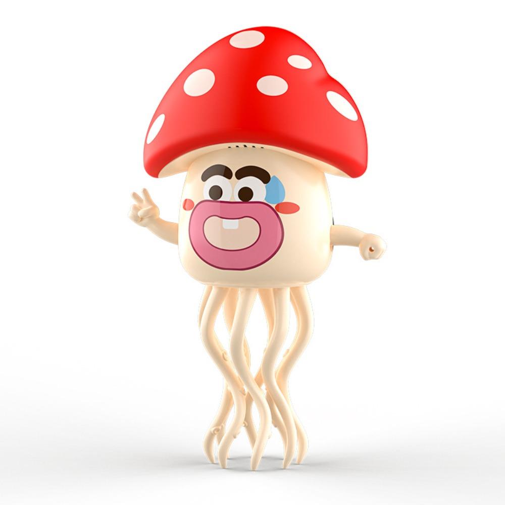 Plastic Electric Dancing Octopus Toy Mushroom head Walking Dancing Octopus Halloween красный