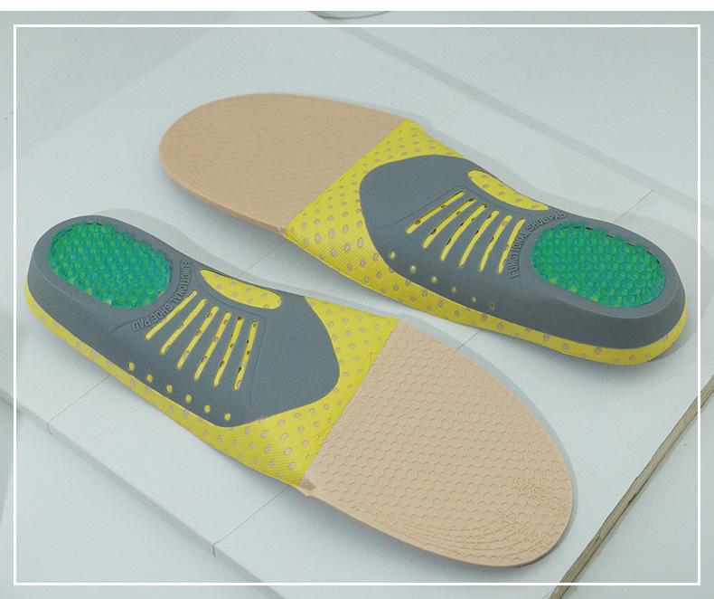 Sport Shock-Absorbing Insoles for Flat Foot Arch Support - Unisex Running & Basketball