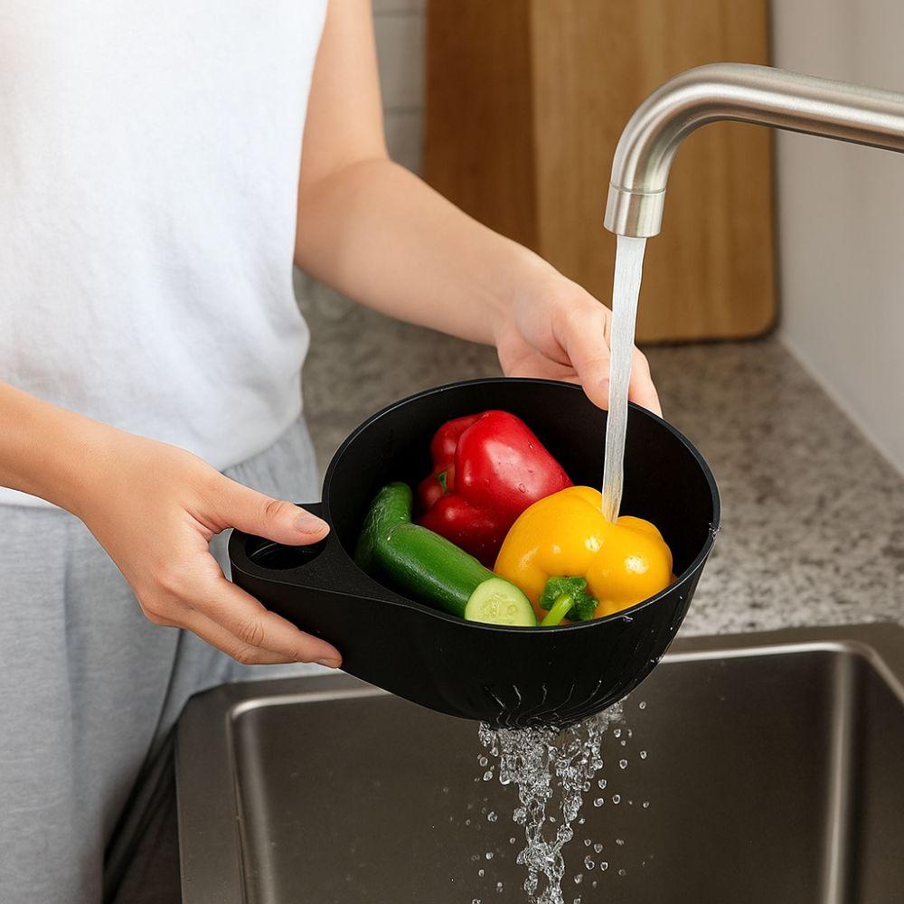 Automatic Cleaning Vegetable Washer Quick Prep Food Washing Spinner Drain Strainer Basket  Picnics