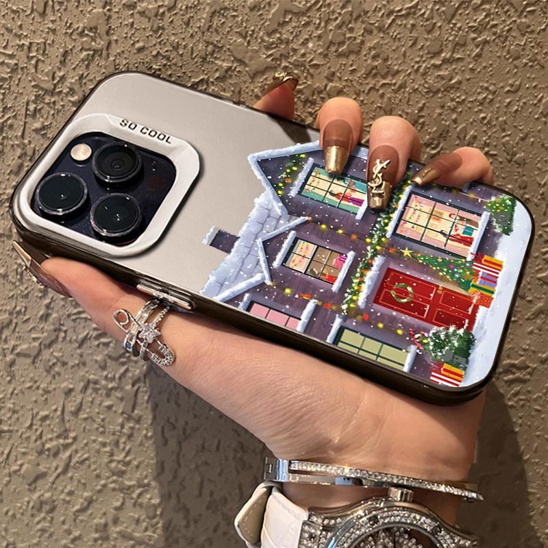 Rural Building Snow Scenery Phone Case For iPhone 17 16 Pro Max Plus 15 14 13 Pro Max 12 Mini 11 16 Plus 17Air Shockproof Covers