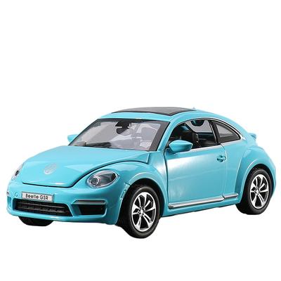 1/32 Toy Car Volkswagen Beatle Metal Alloy Car Model Diecast Simulation Toy Vehicles Car Model Sound Light Miniature Scale Gift