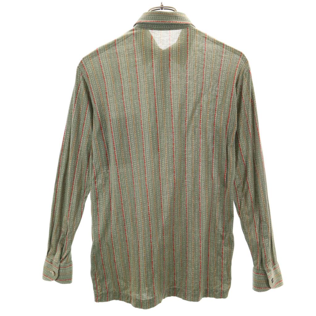 Yves Saint Laurent 90s Old Overall Handle Long Sleeve Half Button Shirt M Men's Used