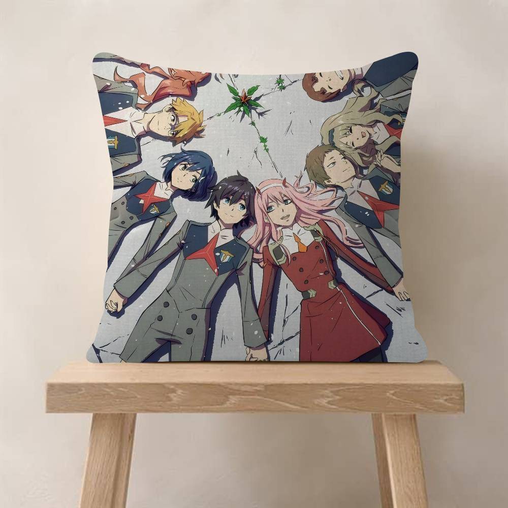 Anime DDarling In The Franxx Cushion Cover Car Throw Pillow Case For Sofa Car Christmas Gift