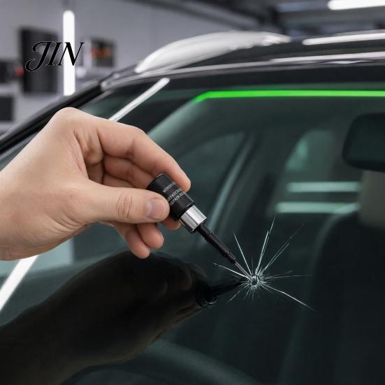 Tinted Glass Windshield Repair Chip Kit, Car Crack Kit for Repair, Star Fix DIY Tool Small Chips Bullseye Scratch Remover