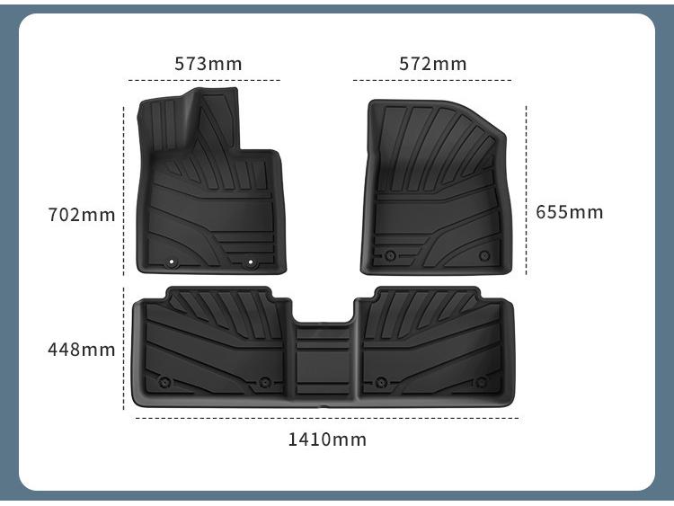 Eco-Friendly TPE Floor and Trunk Mats for 25 BYD Han L DM-i Models