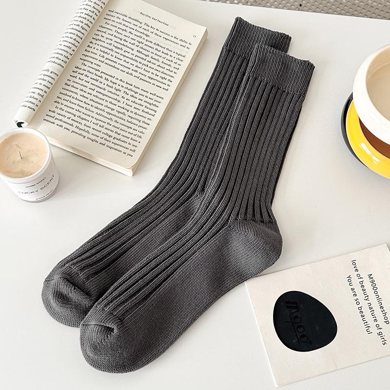 Socks Pure Cotton Stacking Socks, Out-Of-Season Wear, Trendy Thickened Warm Thick Needle Retro Maillard Stockings Women