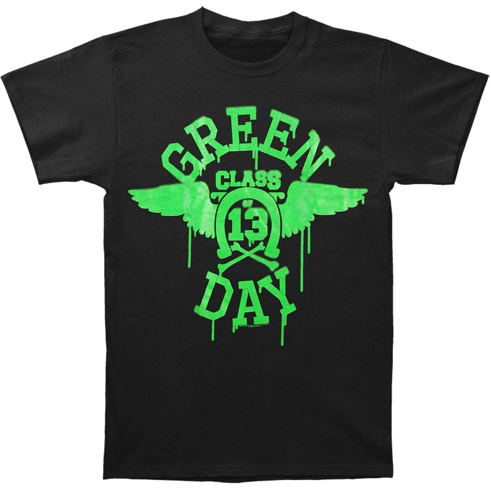 Men s Green Day Neon Black T-shirt XX-Large Black S