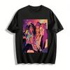 Trendy Cool Girl Group Print Short Sleeve T-shirts Street Style Loose Casual Niche Tops For Women Pure Cotton T-shirt
