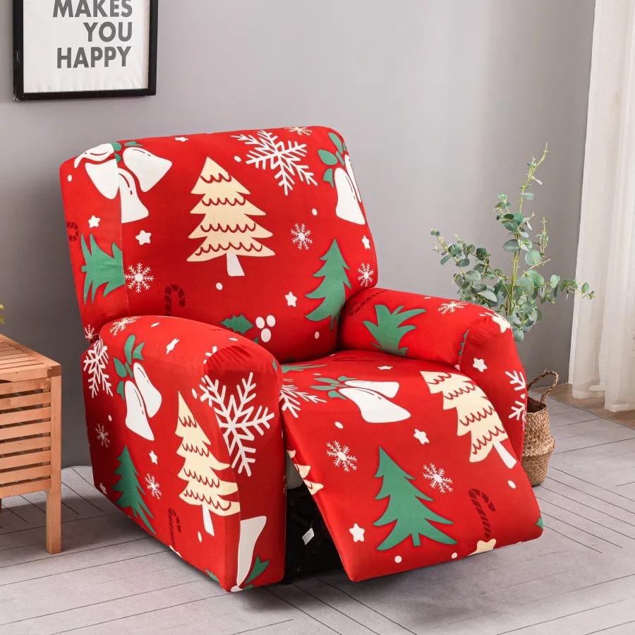 

Christmas Relax Armchair Stretch Couch Cover Patterns Elastic Recliner Sofa Cover Slipcover Chair Sofa Protector For Living Room