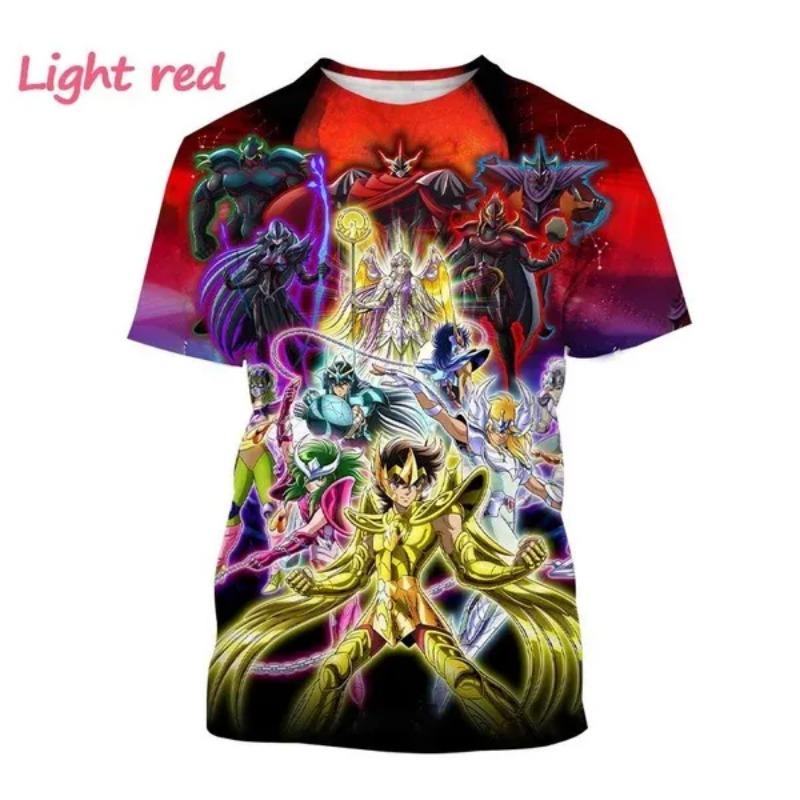 Saint Seiya 3D Printed T-shirt for men and Women Round neck Short-sleeved Casual Tops Oversized T-shirts Anime Tshirt Tee