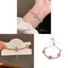 Elegant Floral Alloy Bracelet With Sparkling Zirconia For Women Summer Fashion Accessory