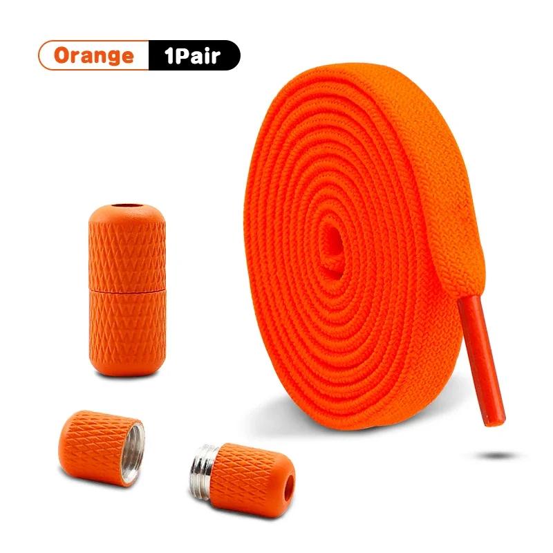 1 Pair 8mm Width Elastic Laces for Sneakers No-Tie Flats Quick-On/Off Shoelace Accessory for Children & Adults