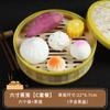 PVC Simulation Chinese Breakfast Dumplings, Steamed Bread Model Steamer, Food Toys, Table Display, Plastic Crafts, 9Pcs per Set